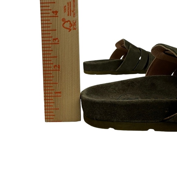 Free People Mule Clogs Sunday Season Khaki Green Slip On Women’s 36 USA 6 - Picture 13 of 16